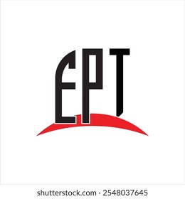 ept Buchstabe Logo-Design mit weißem Hintergrund in Illustrator, Vektorlogo moderne Alphabet-Schriftart