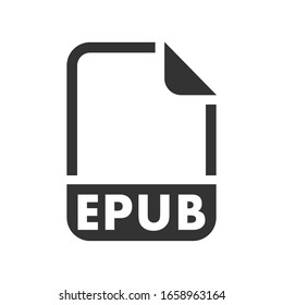 EPUB File format icon, vector graphics