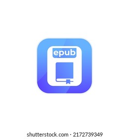 epub file icon, e-book format