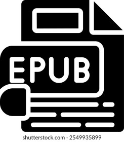 EPUB Glyph Icon Vector Design