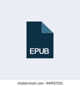 EPUB Icon, EPUB file icon,extension icon, file icon, format icon