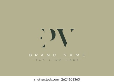 EPV abstract letter logo design. This logo is designed by three abstract letters.