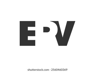 EPV logo design. Initial letter E P V bold font style for tech startups, consulting, corporate branding. Creative company name, headlines typography identity, trendy logotype. Vector illustration.