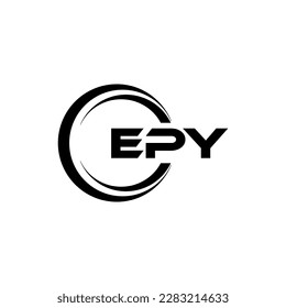 EPY letter logo design in illustration. Vector logo, calligraphy designs for logo, Poster, Invitation, etc.