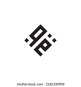 EQ abstract geometric concept logo in high quality professional design that will be best for street style