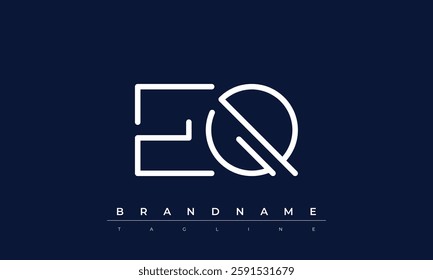 EQ Abstract letter logo. This logo icon incorporate with abstract shape in the creative way