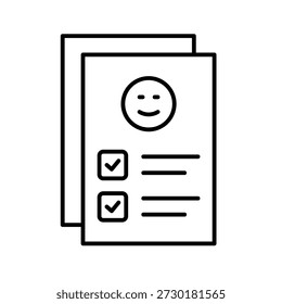 Eq Assessment Outline Icon Vector Illustration