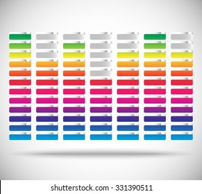 Eq, equalizer with bars. Editable vector illustration.