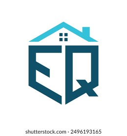 EQ House Logo Design Template. Letter EQ Logo for Real Estate, Construction or any House Related Business