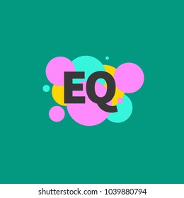 EQ icon. Logo, sign, symbol emotional intelligence, psychology, therapy, empathy. Vector illustration