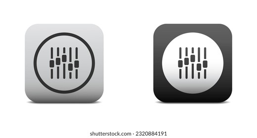 EQ-Symbol. Slider-Symbol. Symbol für Schallmischer. Vektorgrafik.