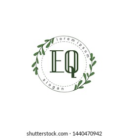 EQ Initial beauty floral logo template