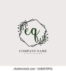EQ Initial beauty floral logo template
