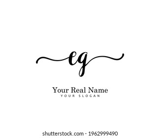 EQ Initial beauty monogram logo vector