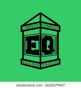 EQ Initial Explore this unique collection of alphabet house logos,featuring stylish letter combinations inside a geometric house outline. Perfect for branding, real estate businesses, graphic design