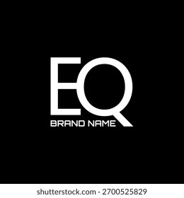 EQ initial letter modern minimalist logo design