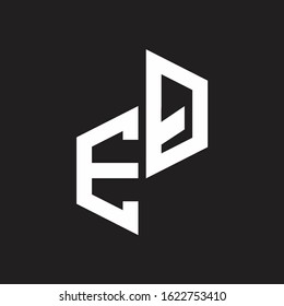 EQ Initial Letters logo monogram with up to down style