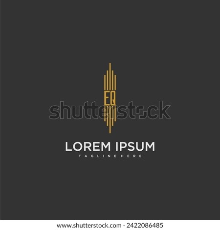 EQ initial monogram business logo