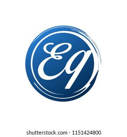 EQ initial splash logo template vector