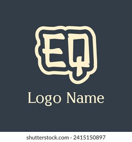 EQ letter abstract monogram initial letter logo design