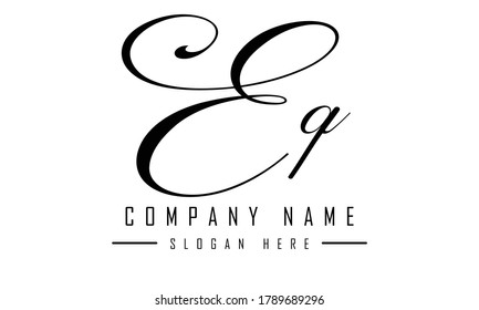  EQ letter initial logo template design