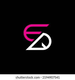 Logo de la carta EQ diseño creativo con gráfico vectorial, EQ simple y moderno logo.