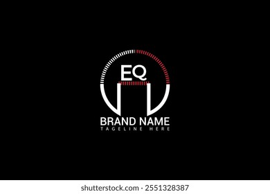 EQ letter logo creative design. EQ unique design. EQ letter logo design on black background