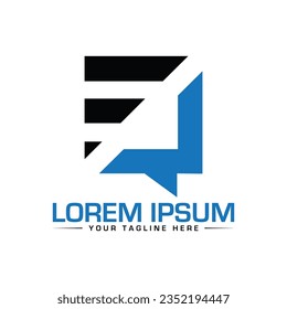 diseño de logotipo de carta EQ diseño de logotipo moderno 