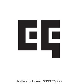 vector de diseño de logotipo de letras EQ