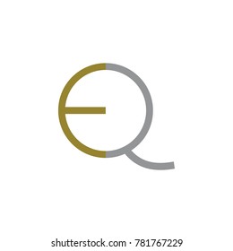 EQ letter logo design vector