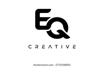 Letra EQ Monograma Logo para identidade de marca criativa moderna