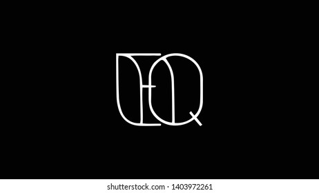EQ logo design template vector illustration