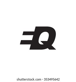 EQ negative space letter logo