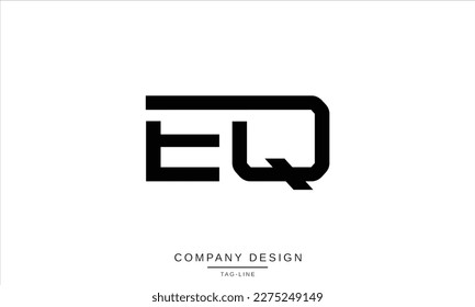 EQ, QE, Abstract Letters Logo Monogram