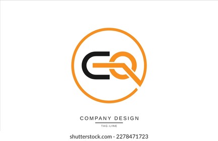 EQ, QE, Abstract Letters Logo Monogram