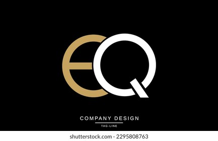 Monograma de EQ, QE, letras abstractas