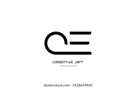 EQ, QE, E, Q abstract letters logo monogram