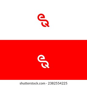 EQ, QE letter logo design template elements. Modern abstract digital alphabet letter logo.