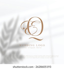 EQ, QE Wedding Letters Logo Monogram