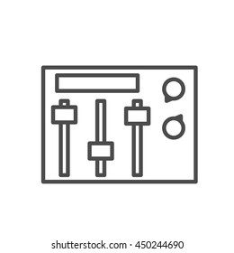 EQ setting icon. thin line design