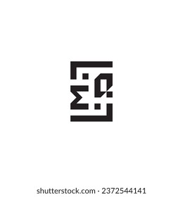 EQ square concept retro logo in high quality professional design that will print well across any print media