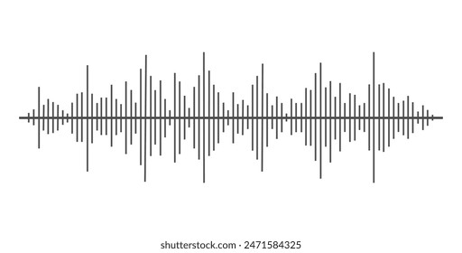 EQ. Waves of the equalizer isolated on white background. Vector