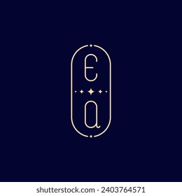 EQ Hochzeit ist ein Monogramm mit hochwertigem professionellem Design, das gut in allen Printmedien drucken kann