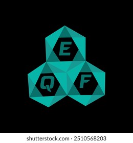 Logotipo de letra criativa minimalista EQF. EQF vetor único iniciais alfabeto letra logotipo design
