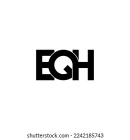 eqh lettering initial monogram logo design