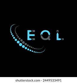 Diseño abstracto del logotipo de la letra de EQL. EQL diseño único. EQL.

