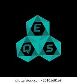 Logotipo de letra criativa minimalista EQS. EQS vetor exclusivo iniciais alfabeto letra logotipo design
