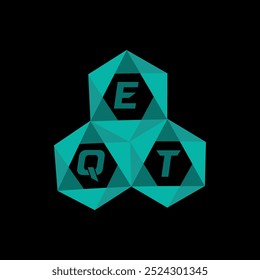 EQT creative minimalist letter logo. EQT unique vector initials alphabet letter logo design
