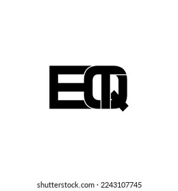 diseño del logotipo de la letra monograma de la tipografía eqt