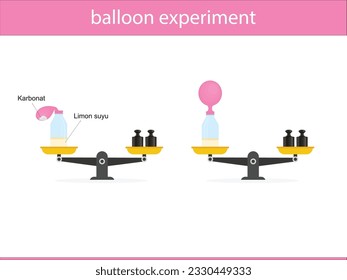 
equal arm balance experiment with balloon